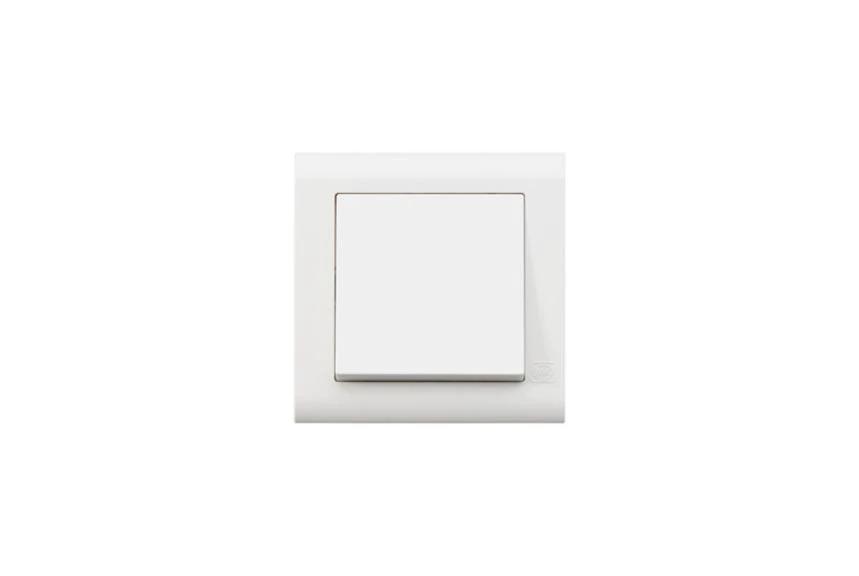 Switch MK Electric MV4781WHI white 20AX 1G 2-WAY SP wide rocker, front view UAE