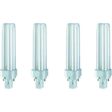 Osram Dulux-D 18W G24d-2 PL two-pin compact fluorescent lamp, four white CFL tubes with bases UAE