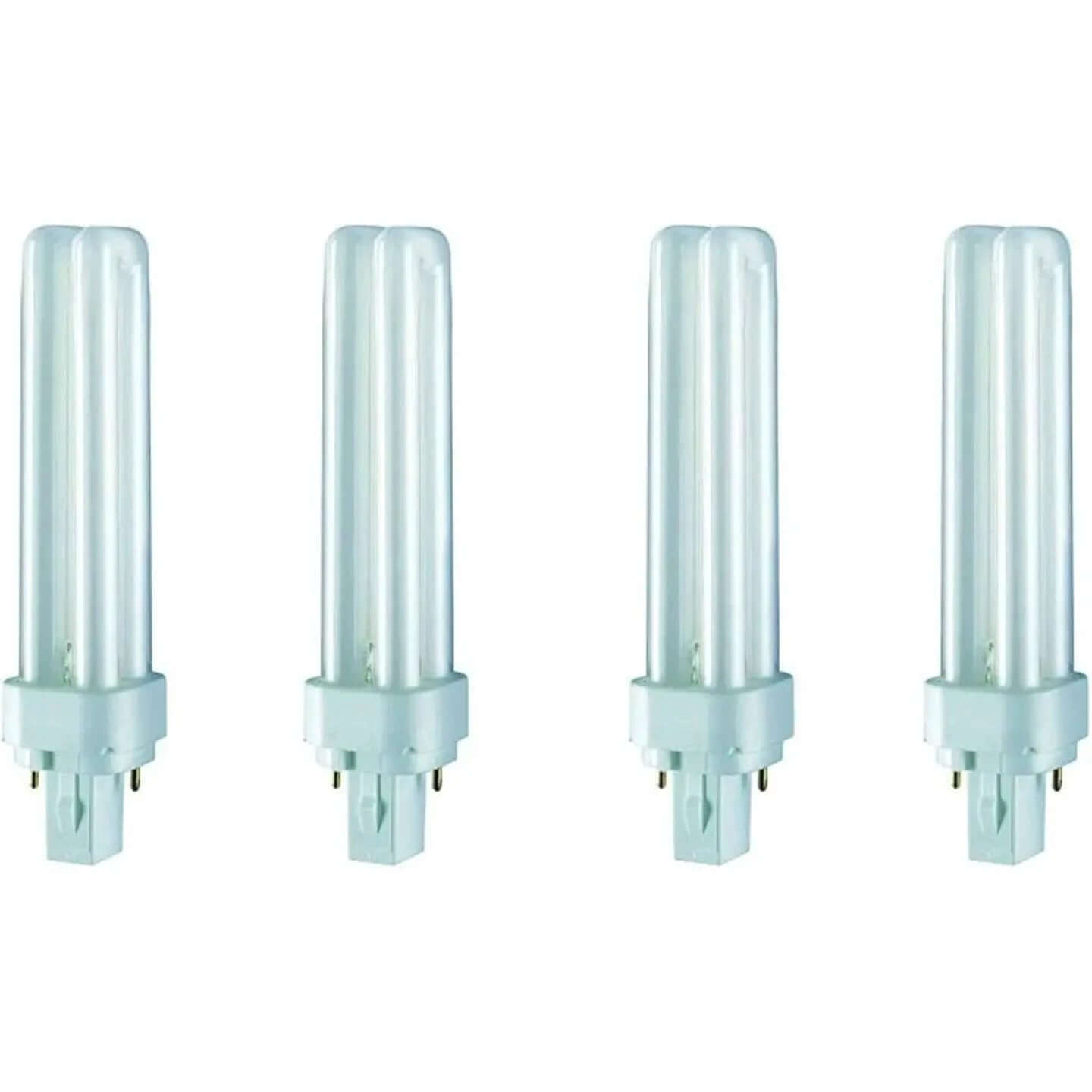 Osram Dulux-D 18W G24d-2 PL two-pin compact fluorescent lamp, four white CFL tubes with bases UAE