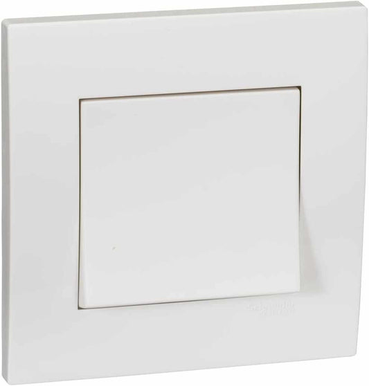 Schneider Electric Vivace, 1 Gang, Bell Switch, 10 A 250V, White, KB31BP_WE - Deluxe Electricals