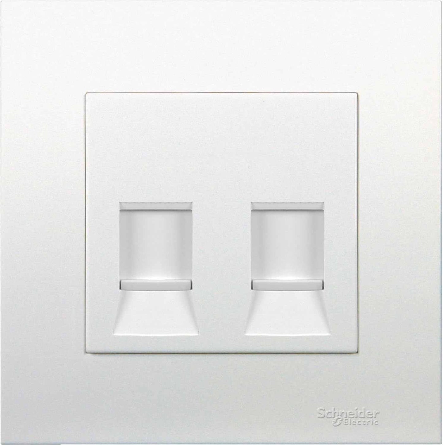 Schneider Electric Vivace, 2 Gang, Data Socket, White, KB32RJ6 - Deluxe Electricals