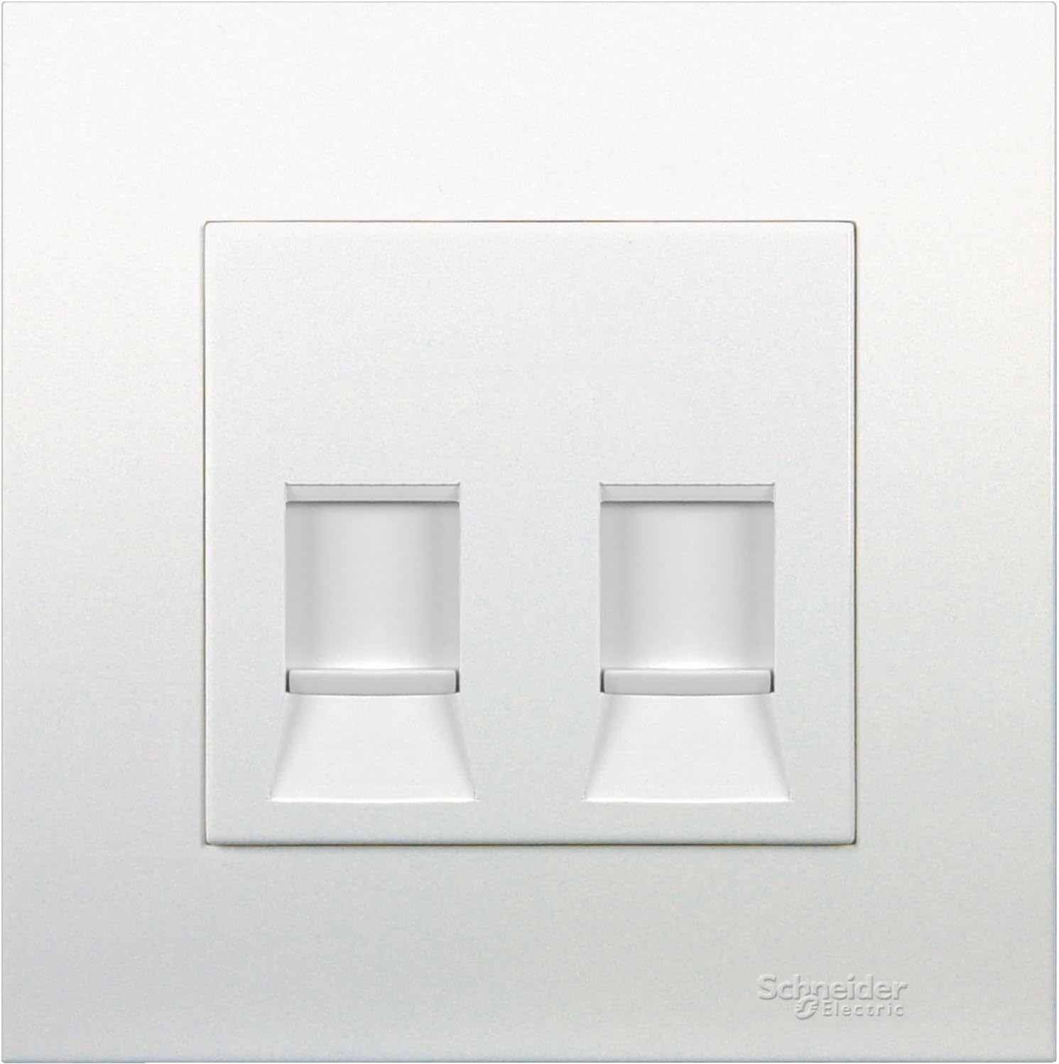 Schneider Electric Vivace, 2 Gang, Data Socket, White, KB32RJ6 - Deluxe Electricals