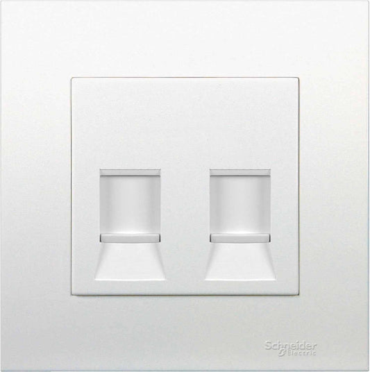 Schneider Electric Vivace, 2 Gang, Data Socket, White, KB32RJ6 - Deluxe Electricals