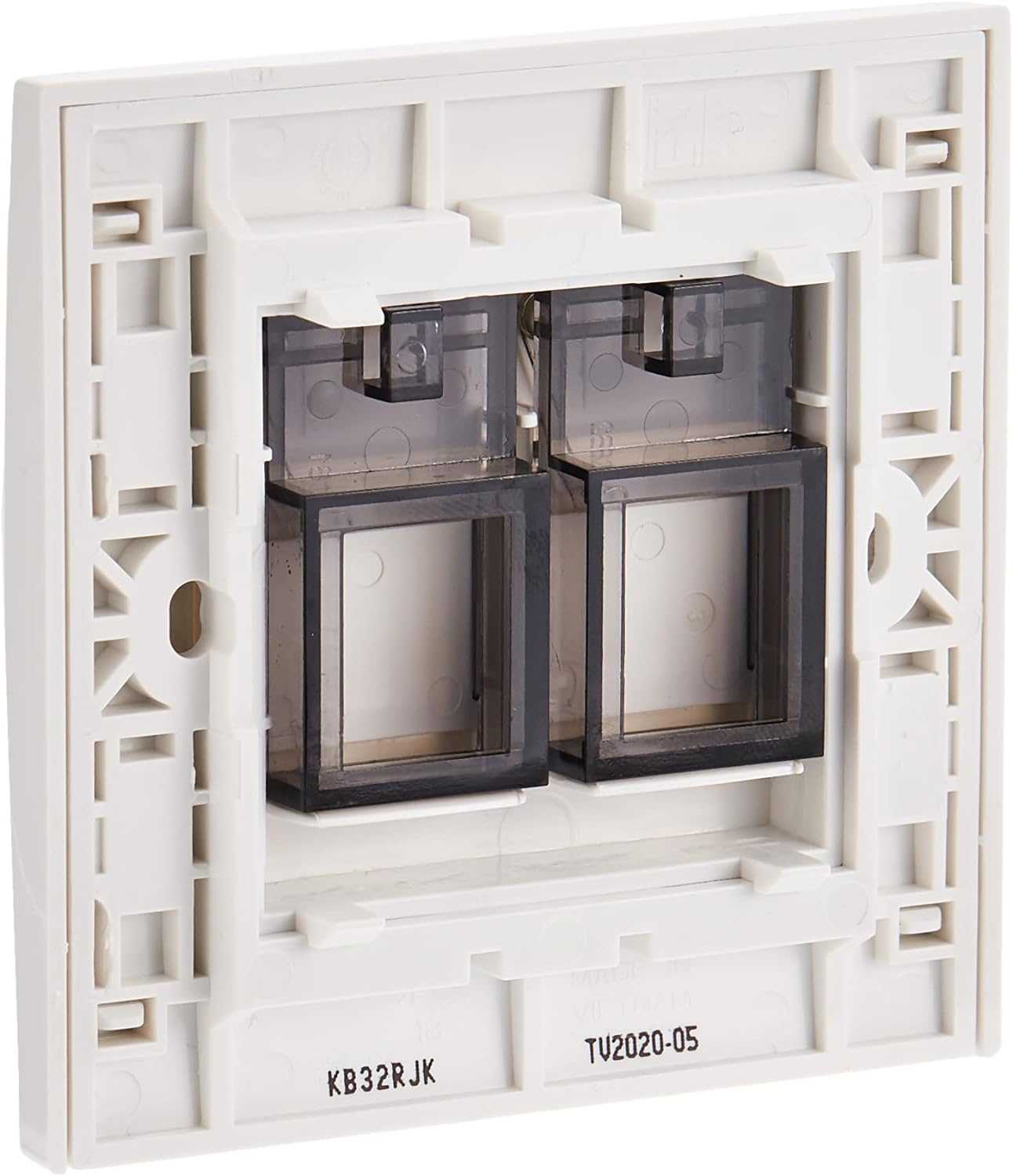 Schneider Electric Vivace, 2 Gang, Data Socket with Shutter, White, KB32RJK - Deluxe Electricals