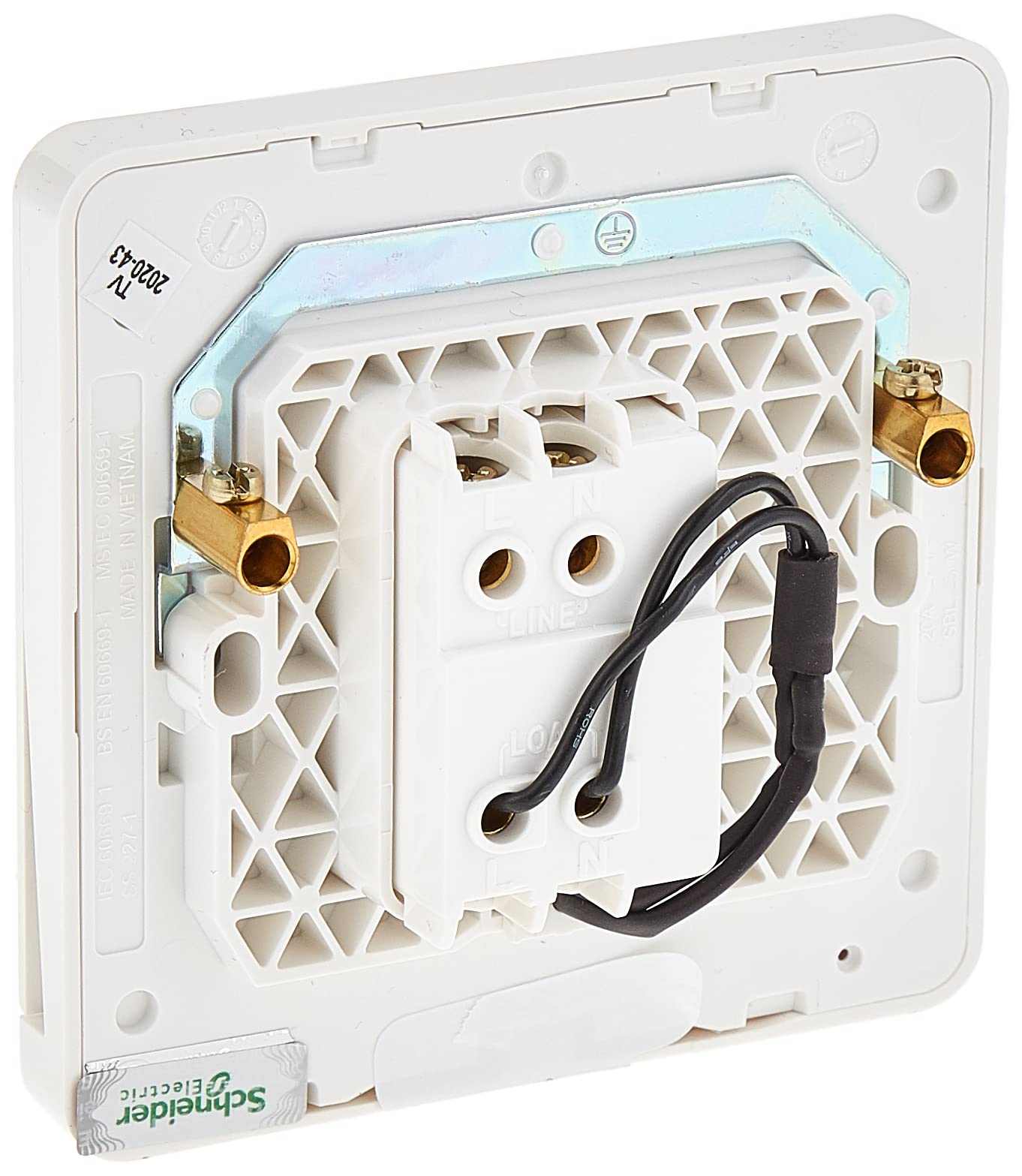Schneider Electric AvatarOn, 1 Gang, Double Pole Switch, 20 A, Dark Grey, E8331D20N_DG - Deluxe Electricals