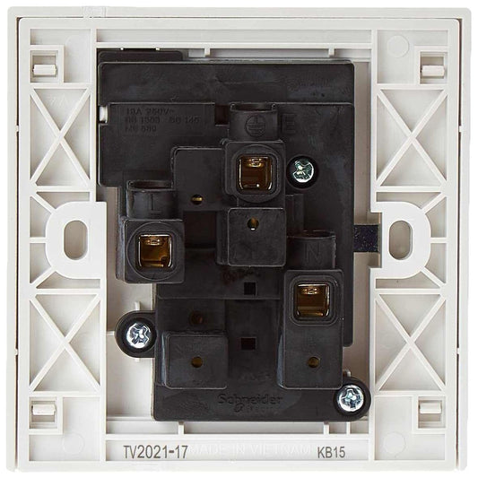 Schneider Electric Vivace, 1 Gang, Socket, 13A 250V, White, KB15 - Deluxe Electricals