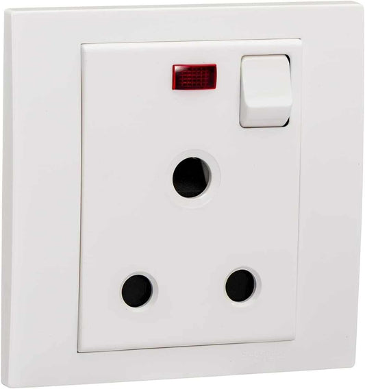 Schneider Electric Vivace, 1 Gang, Socket, 15A 250V, White, KB15/15N - Deluxe Electricals