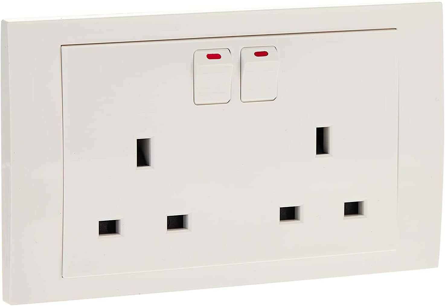 Schneider Electric Vivace, 2 Gang, Socket, 13A 250V, White, KB25 - Deluxe Electricals
