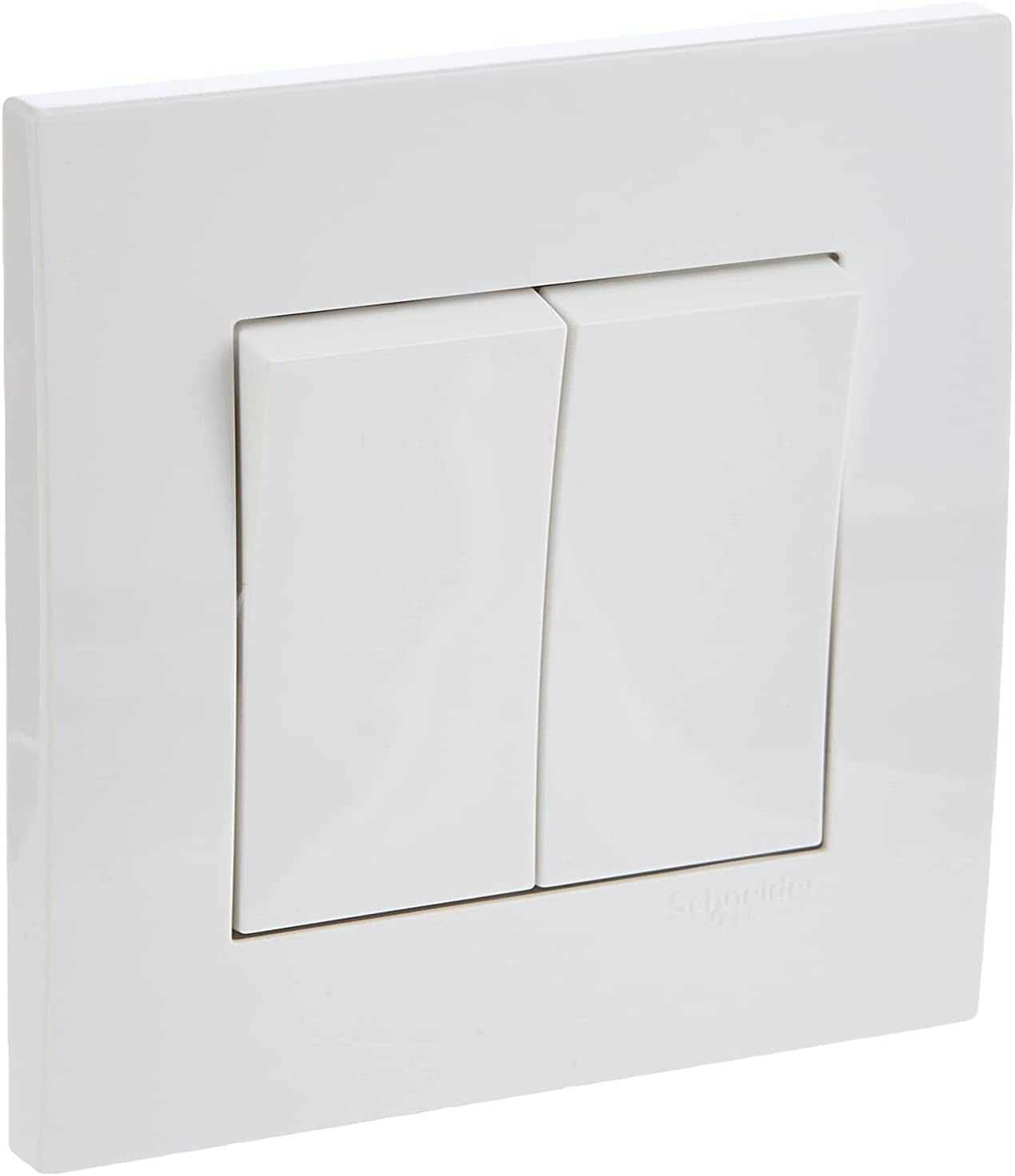 Schneider Electric Vivace, 2 Gang, Switch, 16AX 250V, White, KB32R_1_WE_G12 - Deluxe Electricals