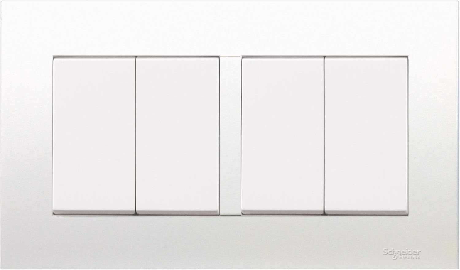 Schneider Electric Vivace, 4 Gang, Switch, 10A 250V, White, KB34 - Deluxe Electricals